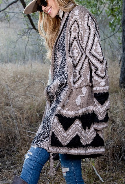 Aztec Cardigan Sweater