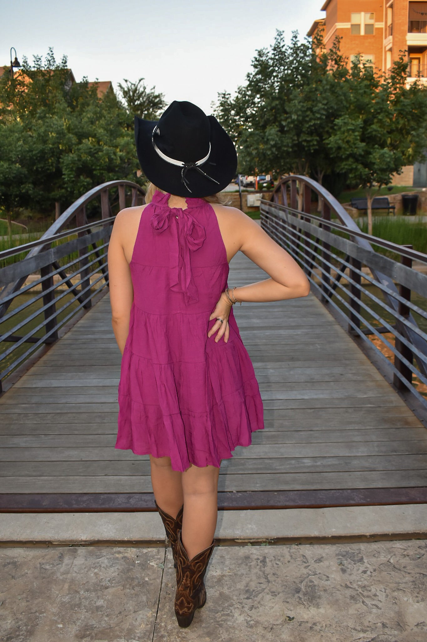 Sassy & Short Tiered Dress Orchid