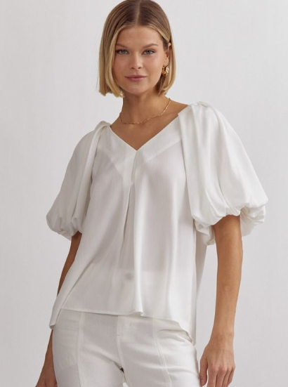 All Day Everyday Short Sleeve Top White