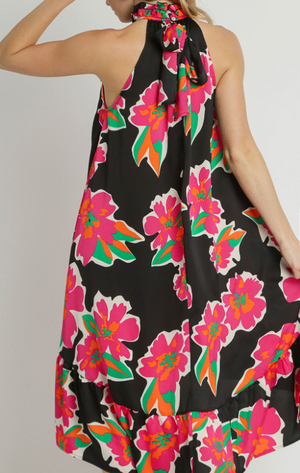 Abstract Floral HI LO Dress