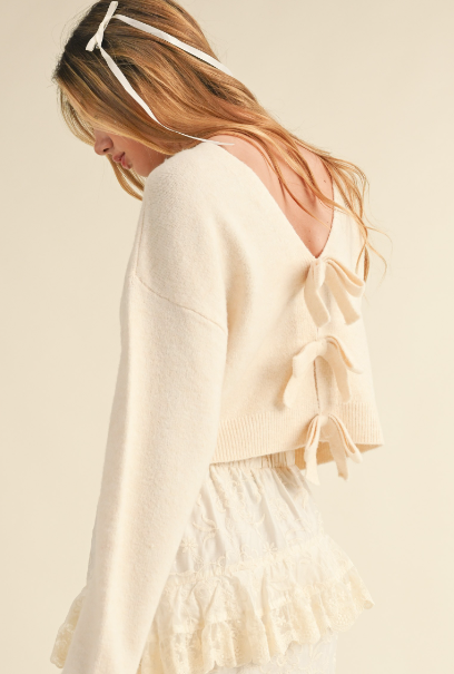 Bow Sweater Cream