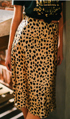 Leopard Flare Skirt