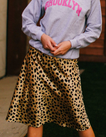 Leopard Flare Skirt