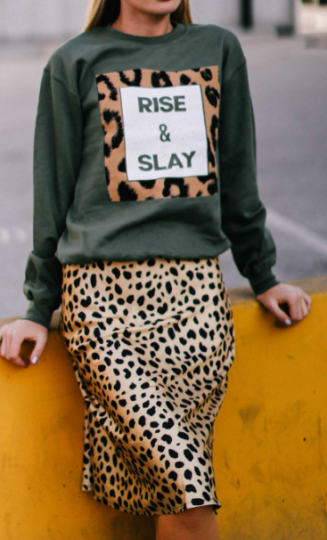 Leopard Flare Skirt