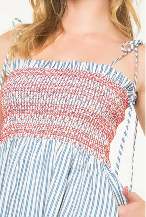 Smocked Stripe Sundress