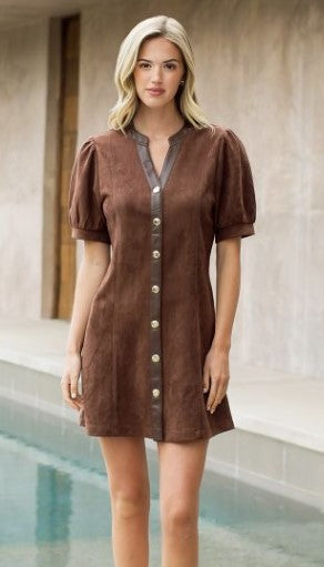 Calla Suede Dress Mocha