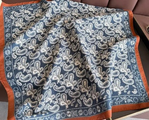 Navy Paisley scarf
