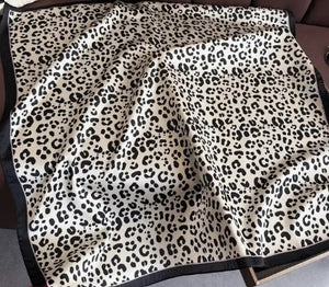 Leopard Print scarf Black