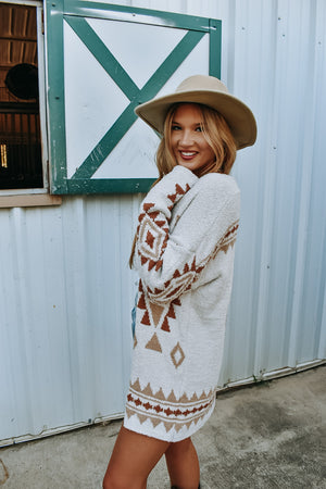 Southwestern Geometric Cozy Cardigan