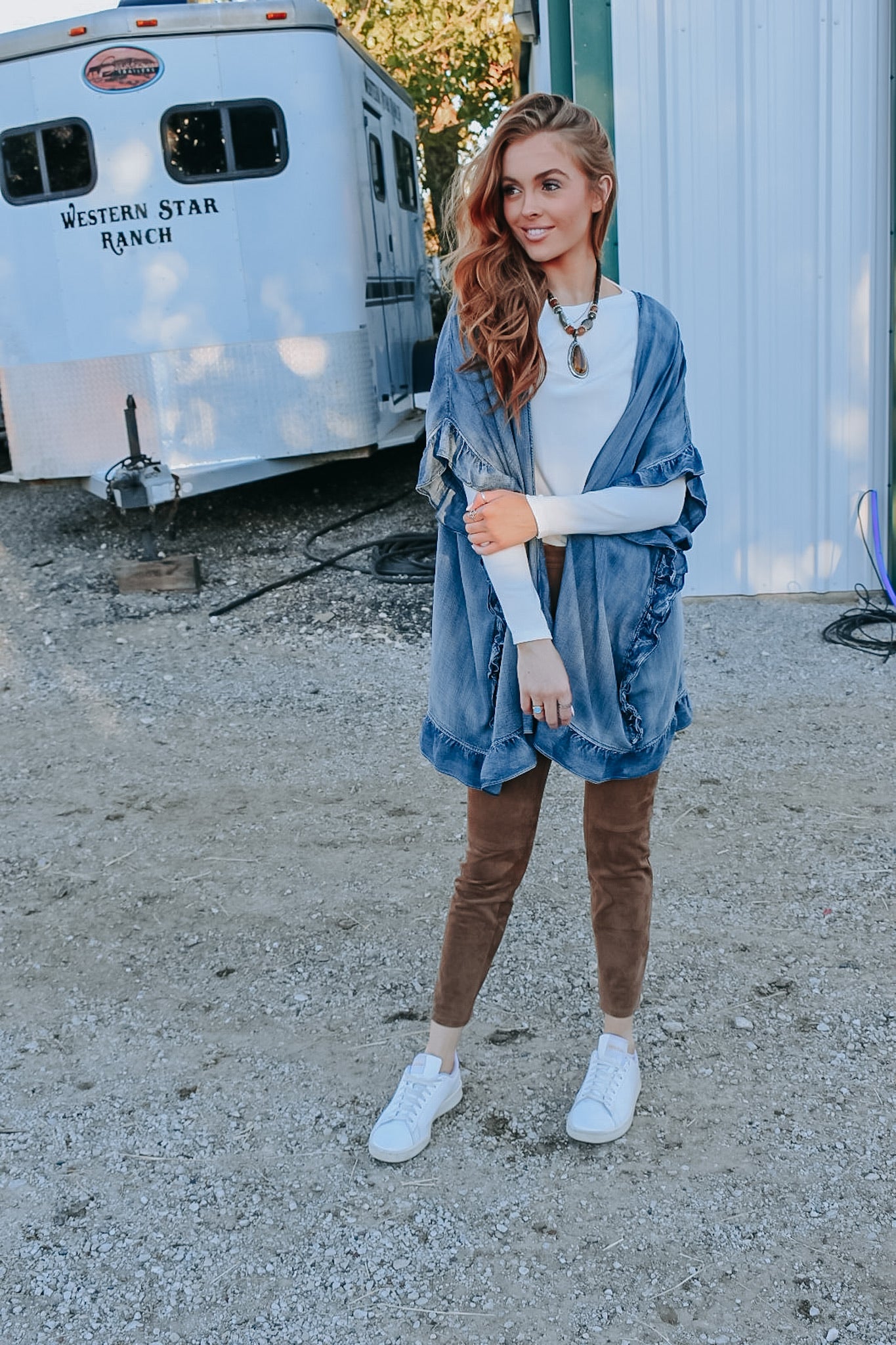 Southern Ruffle Denim Cardigan – Down South: A Lifestyle Boutique