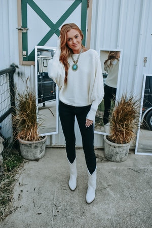 Soft & Comfy ribbed sweater Ivory