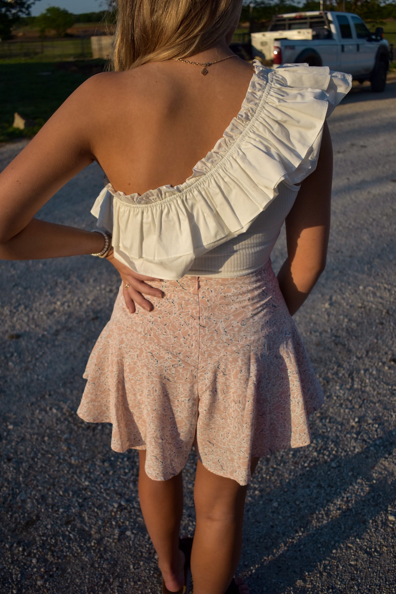One Shoulder Ruffle Body Suit
