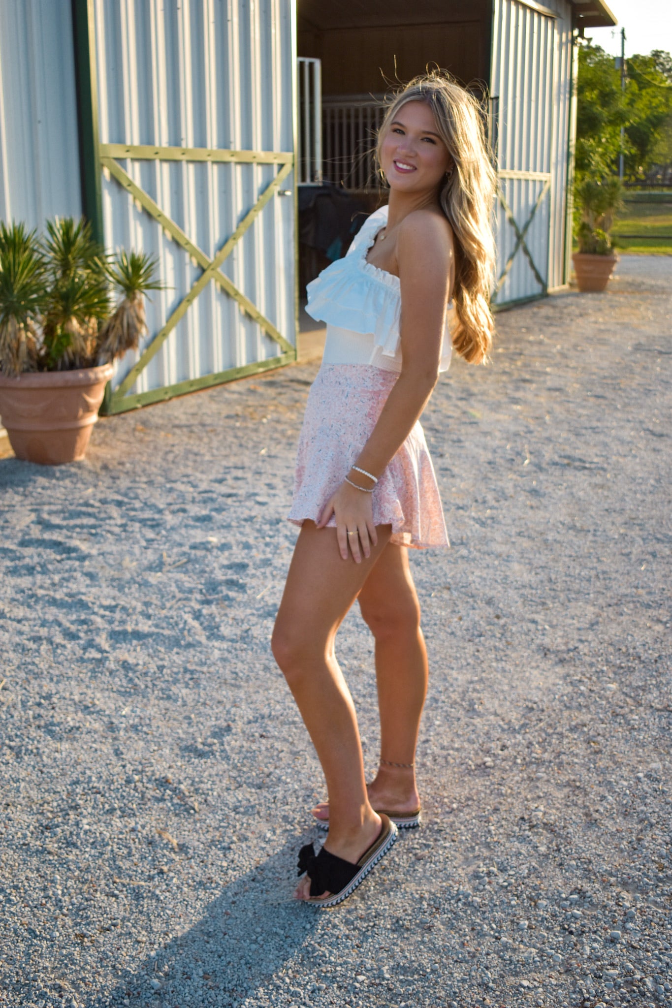 One Shoulder Ruffle Body Suit