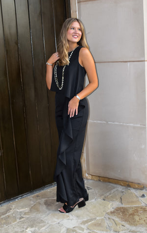 Asymmetrical Ruffle Jumpsuit