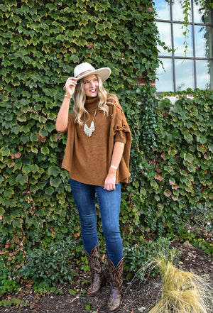 Lace up Tunic Sweater