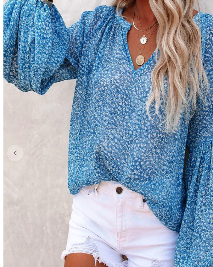 So Cool Chambray Print Top