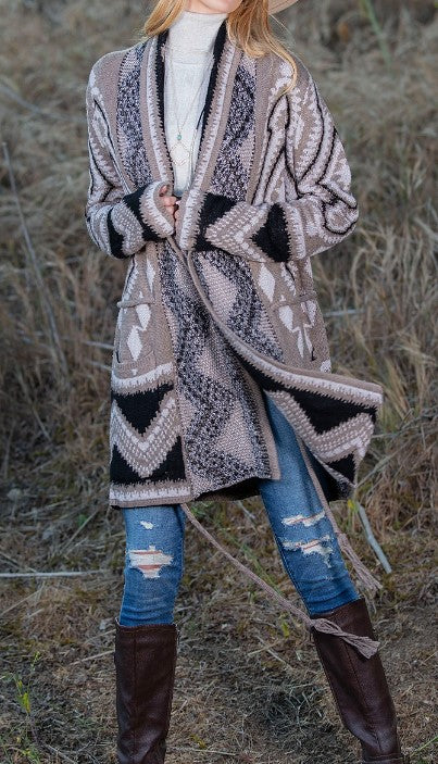 Aztec Cardigan Sweater