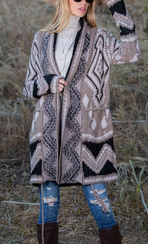 Aztec Cardigan Sweater