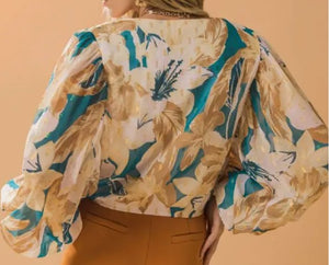 Floral Wrap Top