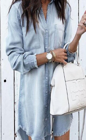 Super Soft Denim Shirt Dress